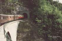 Peronenzug in der Aufstiegsstrecke mit Lok BR 1099 im Sommer 1987