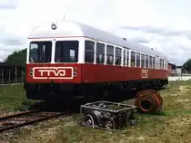 Triebwagen M3 der TTVJ (Tinglev T�nder VeteranJernbane) auf T�nder am 16-5-1999. Bild und scan: Date Jan de Vries. 