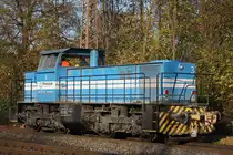 Die Rheinkalk Lok 3 war am 11.11.11 ausnahmsweise mal nich nur auf dem Rheinkalk Gel�nde in W�lfrath-Flandersbach unterwegs,sondern schaute auch kurz in Ratingen-Lintorf vorbei wo die Fahrtrichtung gewechselt wurde um danach wieder zur�ck in Richtung Kalkwerk zufahren.