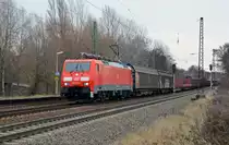 189 021 zog fuhr am 03.12.11 mit einem G�terzug durch Leipzig-Thekla Richtung Mockau.
