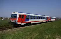 �BB 5047 061-6 + 069-9 als R 5809, Mattigtalbahn KBS 190 Steindorf bei Stra�walchen - Braunau am Inn, fotografiert bei St. Georgen am 25.04.2010