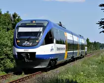 Ostseeland Verkehr GmbH VT 0002 als OLA 79804 nach B�tzow am 30.05.11 in Torgelow 
