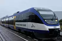 Ostseeland Verkehr GmbH VT 0003 als OLA 79803 nach Ueckerm�nde Stadthafen am 21.07.11 in Torgelow 
