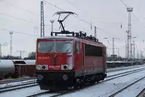 schicker wei�er Hintern von 155 244-7 fotografiert am 10.12.2011 in Rostoock-Toitenwinkel.