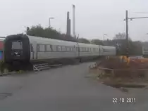 MF 5276  Thomas Mann  ist kurz zuvor als IC von Kopenhagen in Struer eingetroffen und wurde soeben auf ein Abstellgleis rangiert. 22.10.2011