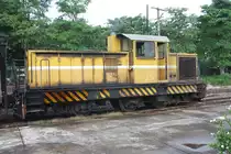 HAS 75 (C, dh, Henschel, Bauj.1985, Fab.Nr.32845) am 23.August 2011 als Verschubreserve im Bf. Surat Thani.

