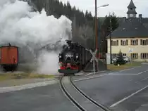 99 1568-7 verl�sst am 03.12.2011 den Bahnhof Schl�ssel in Richtung J�hstadt