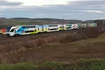 Bevor es am 11.12.2011 f�r die WESTbahn richtig los ging, konnte am 09.12.2011 zwischen Neulengbach und Ollersbach dieser WESTbahn Zug gesichtet werden.
