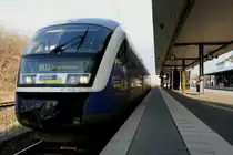 VT 564 der M�rkischen Regiobahn an seinem letzten Arbeitseinsatz am 10.12.2011 auf der Strecke J�terbog Berlin Wannsee hier im Startbahnhof J�terbog