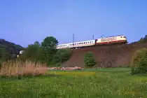 103 erreicht mit Ersatz-IC 73940 Treuchtlingen, 09.05.2009.