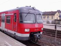 Ein ET420 der S-Bahn Stuttgart als S5 Richtung Stuttgart Schwabstra�e - hier im Personenbahnhof Kornwestheim