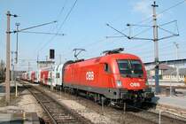 �BB 1116 006-6 mit 2319 (nach Wiener Neustadt), 
Wien Nord, 07.04.2006
