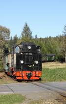 99 785 am 16.10.2011 auf dem Weg nach Cranzahl in Kretscham-Rotensehma.
