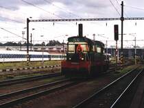 770 081-8 und 010 490-1 auf Bahnhof Cheb am 13-8-2005. Bild und scan: Date Jan de Vries 