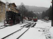 Links N 8903 Wernigerode - Eisfelder Talm�hle, in der Mitte N 8914 Nordhausen - Hasselfelde und rechts N 8981 Harzgerode - Nordhausen in eisfelder Talm�hle. (17.12.2011)