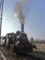 89 6009 vor dem Sonderzug am Museumsbahnsteig des SEM Chemnitz