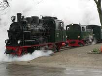 Selfkantbahn, Lok Regenwalde und Schwarzach (rechts), 15.04.2006