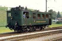 Dampftriebwagen Czm 1/2  31 der Uerikon - Bauma Bahn beim 2 Grosse Dampflokfest im Emmental Bhf. Sumiswald-Gr�nen.. Foto vom Aug. 1987