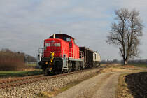 294 797 am Schluss eines G�terzuges am 27.12.2011 bei Alt�tting.