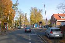 Bahn�bergang Soltauer Str. in L�neburg. 28. Oktober 2011
