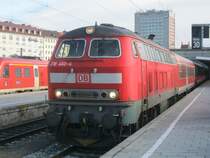 Am 27.12.2011 wartete 218 460-4 im HBF M�nchen auf die abfahrt nach Memmingen.