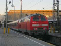 Am 27.12.2011 wurde 218 493-5 im M�nchner HBF bereit gestellt zur weiterfahrt nach Memmingen.