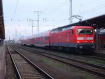 112 169 stand am 31.12.2011 mit einem RE 20 (RE17715) nach Halle/Saale (Uelzen->Salzwedel->Stendal->Magdeburg->K�then->Halle/Saale) in Stendal bereit.