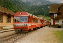 Triebwagen im Bahnhof Wasserauen ? AppenzellerLand  /  Schweiz
am 14.09.1997
