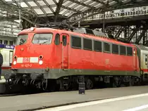 DB 110 427-2 mit dem IC nach Norddeich Mole am 31.12.2011 in K�ln Hbf.