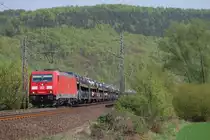 185 380-3 mit CSQ 48928 Kalsdorf - Bremerhaven Kaiserhafen, am 22.04.2011 bei Freden
