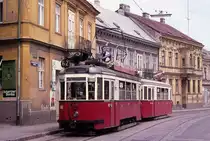 Wien Wiener Stadtwerke-Verkehrsbetriebe (WVB) SL 62 (B 95 (SGP 1952)) XII, Meidling, Hetzendorf, Hetzendorfer Straße / Schönbrunner Allee am 16. Juli 1974. - Scan eines Diapositivs. Film: Kodak Ektachrome. Kamera: Minolta SRT-101.