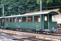 WB - B 43 am 08.09.1990 in Waldenburg - Personenwagen - SWS - Baujahr 1924- 11,70t - Sitzpl�tze 2.Klasse 42 - L�P 13,20m - zul�ssige Geschwindigkeit 55 km/h. Hinweis: 06/1994a, danach Abbruch
