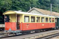 WB - B 47 am 08.09.1990 in Waldenburg - Personenwagen - SWS - Baujahr 1937- 10,00t - Sitzpl�tze 2.Klasse 42 - L�P 13,20m - zul�ssige Geschwindigkeit 55 km/h - �=12.04.1988. Hinweis: 12/1992a, an Mariazellerbahn, 1996 an Museumsbahn Warthausen - Ochsenhausen.
