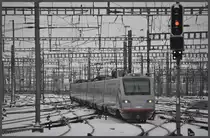 Ein ETR 470 erreicht Z�rich HB. (20.12.2011)