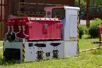 Die E-Lok Grubenbahn war eingesetzt zum Transport von Tonnen zum Tonnenleger. Ausstellungsst�ck im Nautineum D�nholm. - 05.07.2011
