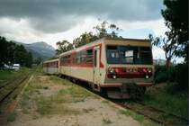 Schmalspurbahn auf der Insel Korsika - Calvi-Bastia
Mai 1999  (Tochterunternehmen der SNCF)
