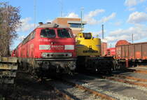 225 006 auf dem Schrottgleis in Mainz Bischofsheim, 10.12.2011.
