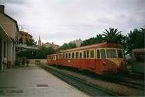 Schmalspurbahn auf der Insel Korsika - Calvi-Bastia,
Bahnhof Calvi - Mai 1999  