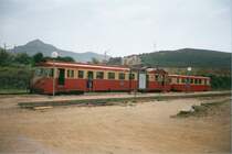 Schmalspurbahn auf der Insel Korsika - Calvi-Bastia,
Bahnhof ILE ROUSSE - Mai 1999  