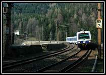 4020 237 bei der �berquerung der  Kalten Rinne  am 22.4.2006.