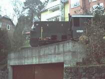Eine K�f hoch �ber Schw�bisch Gm�nd. Diese K�f wurde kruzerhand bei einem Eisenbahnliebhaber auf die Garage gesetzt.