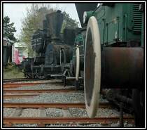 Pufferimpressionen der abgestellten Lokomotiven im Heizhausgel�nde Strasshof am 23.4.2006