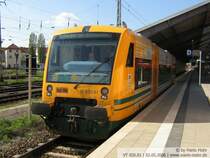 Hier zu sehen ein VT650.81 der ODEG, getauft auf den Namen  Moorfreibad Bad Freienwalde . Der Triebwagen ist eben in Frankfurt Oder als OE36 ausgefahren zur fahrt nach Berlin Sch�neweide �ber K�nigs Wusterhausen.