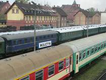 Diverse historische und aktuelle Wagen in Wolsztyn. 29.4.06
