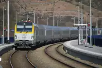 IC-A-Zug nach Oostende f�hrt an der Haltestelle Dolhain-Gileppe vorbei (17. Januar 2012).