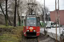 Konstal 105Na Wagen: 607 in Katowice Szopienice (04.01.2012)