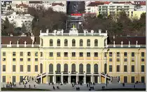 Beim Schloss Sch�nbrunn vorbei rangiert diese 2070 mit ihren Wagen Richtung Wiener Westbahnhof. 31.12.11