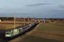 1216.954 mit eine G�terzug kurz vor Marchtrenk am 18.12.11