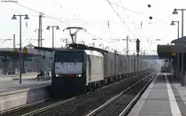 189 092-1  Quirinius-Express  mit einem KV Zug in Graben Neudorf 18.1.12