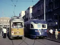 Alexandria SL 10 (DÜWAG/Kiepe-GT6 900, ehem. Københavns Sporveje GT6 900) am 9. Juni 1974. - Scan eines Diapositivs. Kamera: Minolta SRT-101.